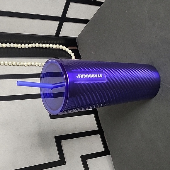 🆕️Starbucks Cold Cup Spring Release Steel (Blue Swirl) Insulated Tumbler 24 oz - Picture 7 of 13